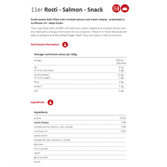 Case of Potato Rosti Salmon Snack