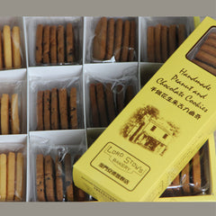 Biscoitos artesanais de amendoim e chocolate