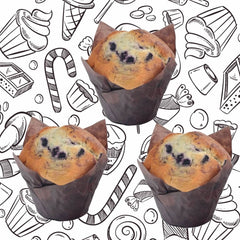 3 x muffins de banana e noz-pecã