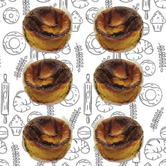 6 X Choco Marble Baked Cheesecake