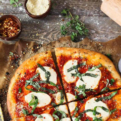 Menu de pizza vegetariana
