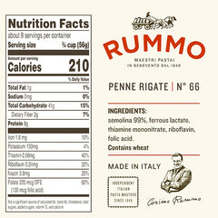 Caixa de Rummo Penne Rigate No.66 - Classiche 500g