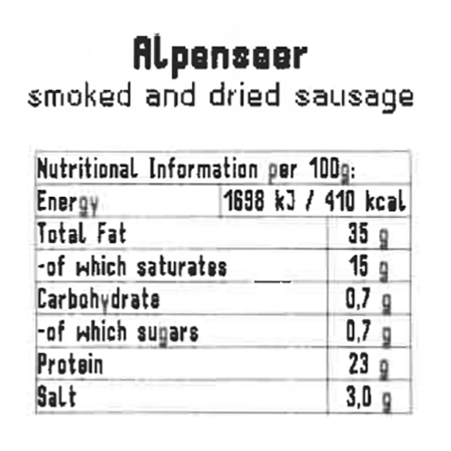 Alpenseer Smoked and Dried Sausage