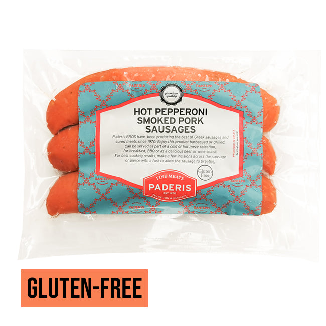 Hot Pepperoni Smoked Pork Sausage