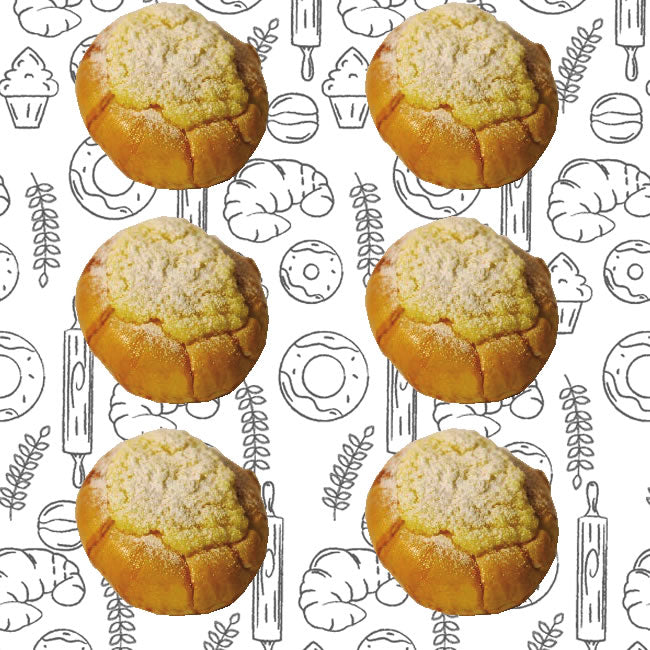 6 X Pão Doce De Coco
