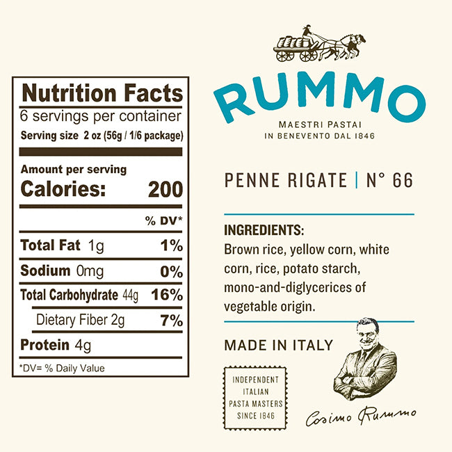 Penne Rigate No.66 Gluten Free