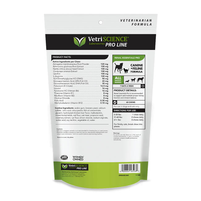Renal Essentials PRO mastigadores de tamanho pequeno para cães e gatos