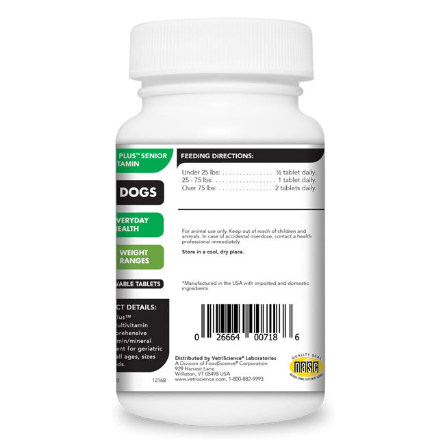 Canine Plus Senior Multivitamin Chewable Tablets For Dogs