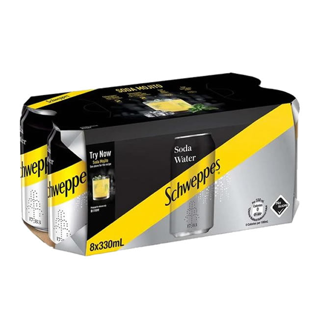 8 X Soda Water 330ml