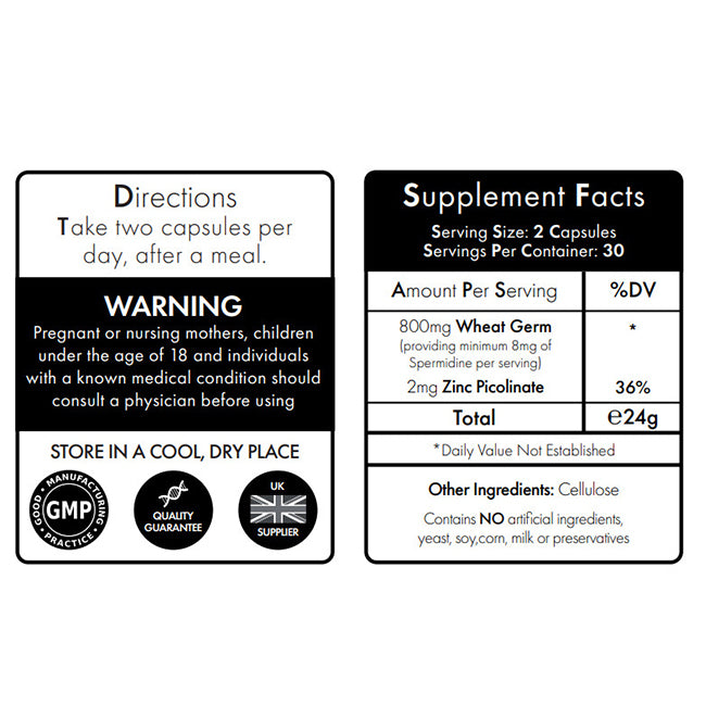Pure SPERMIDINE 60 Capsules